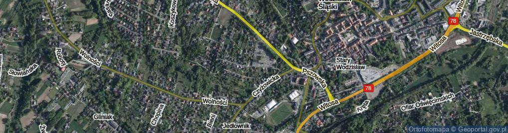 Zdjęcie satelitarne Cicha ul.